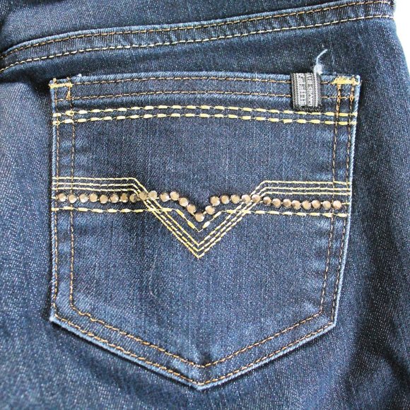 Buffalo David Bitton Jeans Dark Blue Size 27 Bianca Bootcut Stretch Midrise - Picture 6 of 7